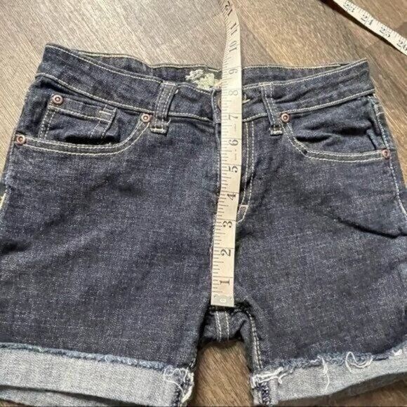 Dark Blue Cut off Denim Shorts Size 7 - Picture 4 of 6